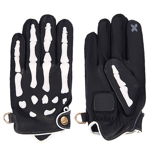 SkullDeer Leather Gloves X SMART TOUCH_Halloween Edition (DEER/BLACK)