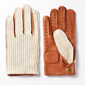Leather KNIT Classic Summer Gloves(DEER/KNIT/Brown)