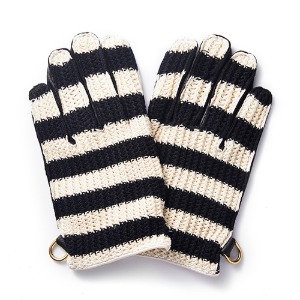 Summer Knit Prisoner Gloves(DEER/KNIT/Stripe_W_B)