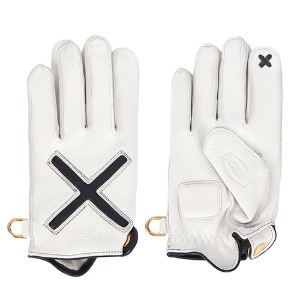 XkullDeer Leather Gloves X SMART TOUCH_White Edition (DEER/White)